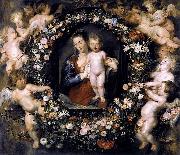 Peter Paul Rubens Madonna in Floral Wreath painting